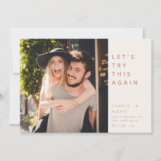 Datum Wijzigen Modern Save The Date (Voorkant)