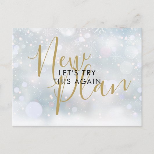 Datum wijzigen Nieuw Plan Script Geannuleerd Winte Briefkaart (Voorkant)