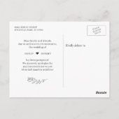 Datum wijzigen Uitgesteld Eenvoudig Handgetekende  Briefkaart (Achterkant)