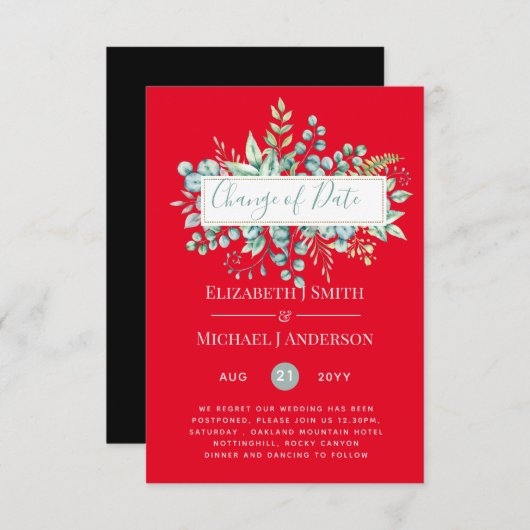 Datum Wijziging Plannen Groene Eucalyptus Evenemen (Voorkant / Achterkant)