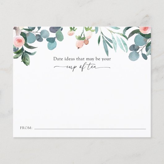 Datumideeën die uw kop thee kunnen zijn (Voorkant)