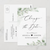 Datumwijzigingsplan Eucalyptus Groene Succulent Briefkaart (Voorkant / Achterkant)