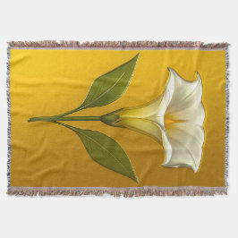 Datura (Stechapfel) – Botanischer Metall Kontrast Deken