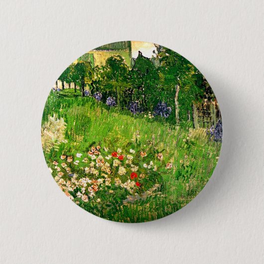 Daubigny's Garden Van Gogh Fine Art Ronde Button 5,7 Cm (Voorkant)