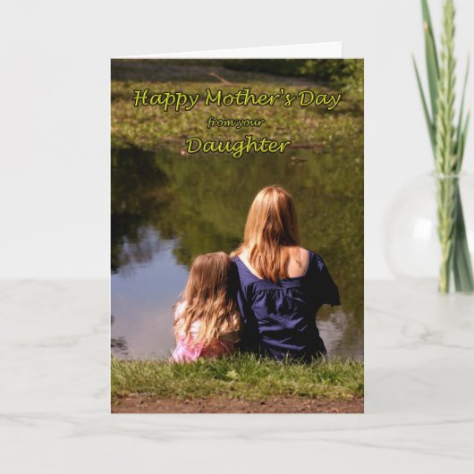 Daugher Moederdag bij de Lake Kaart (Voorkant)