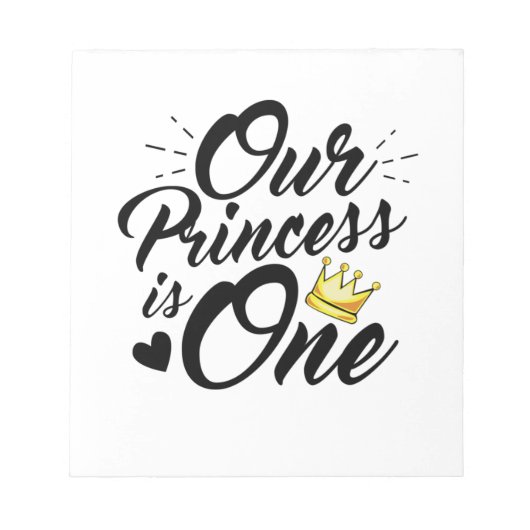 Daughter 1st Birthday Moms Dads Princess Notitieblok (Voorkant)