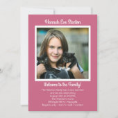 Daughter Adoption Photo Party Invitation Kaart (Voorkant)