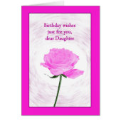 Daughter Birthday Beauful Pink Rose (Voorkant)