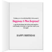 Daughter Birthday Floral Heart Balloon Any Age (Intérieur (Droit))