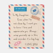 Daughter Blanket Gift van moeder en vader Fleece Deken (Voorkant)