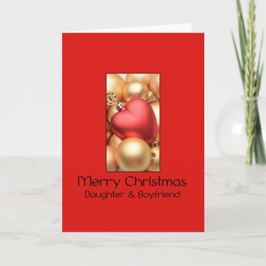 Daughter- en Boyvriend Merry-kerstkaart Feestdagen Kaart (Voorkant)