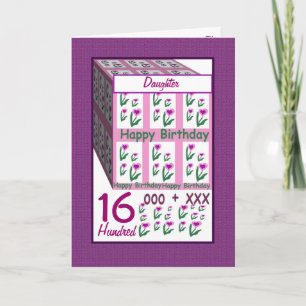 DAUGHTER - Fijne 16de verjaardag Kaart