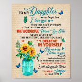 Daughter Gifts | Brief aan mijn dochter van mama Poster (Voorkant)