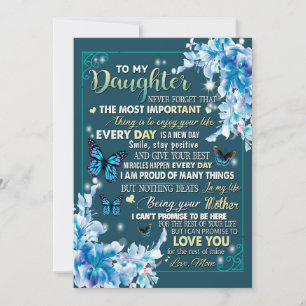 Daughter Gifts Brief aan mijn dochter van papa Feestdagenkaart