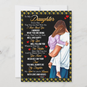 Daughter Gifts Brief aan mijn dochter van papa Feestdagenkaart