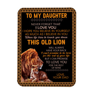 Daughter Gifts Brief aan mijn dochter van papa Magneet