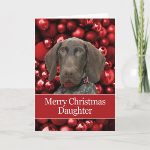 Daughter Glossy Grizzly Merry kerst Feestdagen Kaart