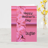 Daughter Happy Moederdag roos-kaart Kaart (Gele Bloem)