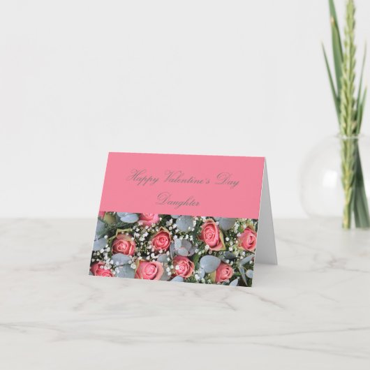 Daughter Happy Valentine's Day Rozen Feestdagen Kaart (Voorkant)
