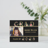 Daughter High School Afstuderen Briefkaart (Staand voorkant)