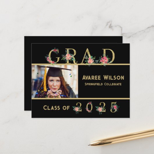 Daughter High School Afstuderen Briefkaart (Voorkant / Achterkant in situ)