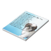 Daughter in Law Poem - Shih-Tzu Design Notitieblok (Gedraaid)