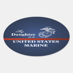Daughter is een marinier ovale sticker