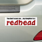 Daughter is een Redhead Bumpersticker (Op auto)