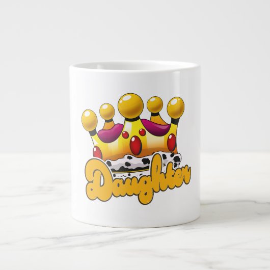Daughter Kings crown Extra Grote Beker (Voorkant)