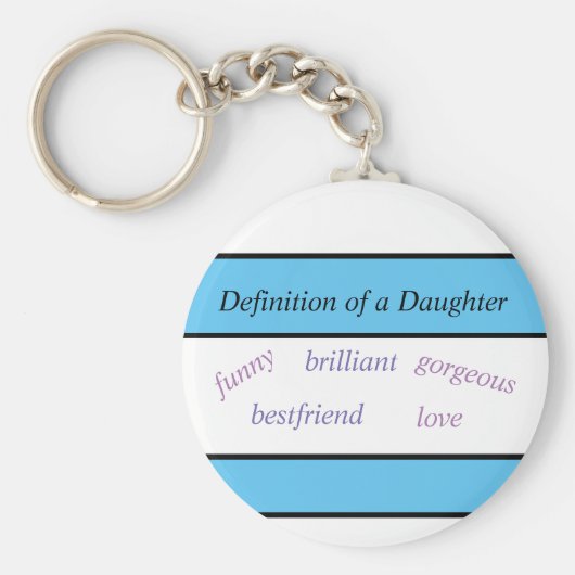 Daughter Love Button Sleutelhanger (Voorkant)