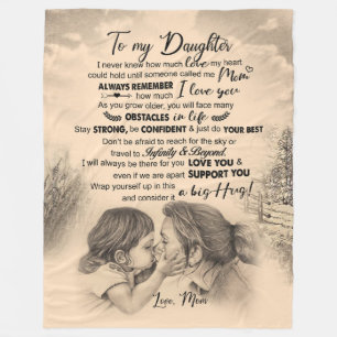 Daughter Lovers Naar mijn dochter-liefdesmoeder Fleece Deken