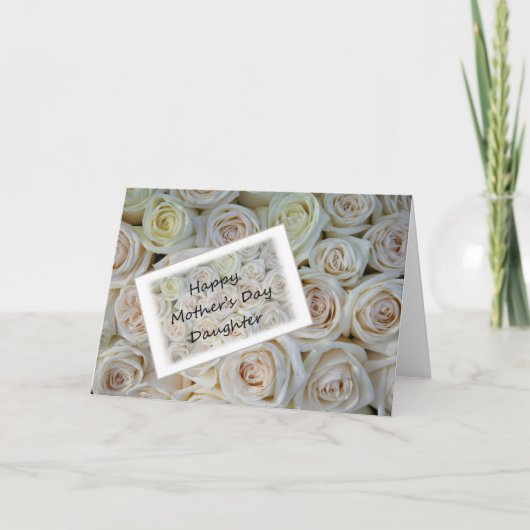 Daughter Moederdag roos Kaart (Voorkant)