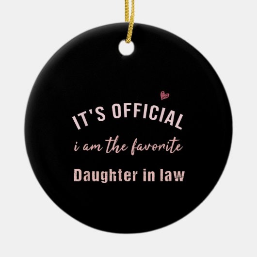 Daughter of Law Birthday Kerstmis van Mor Keramisch Ornament (Voorkant)