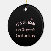 Daughter of Law Birthday Kerstmis van Mor Keramisch Ornament (Links)