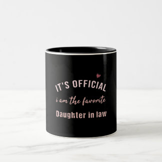 Daughter of Law Birthday Kerstmis van Mor Tweekleurige Koffiemok