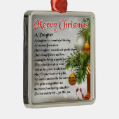 Daughter Poem - kerstAfbeelding Metalen Ornament (Rechts)