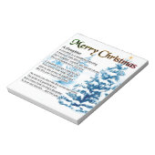 Daughter Poem - kerstontwerp Notitieblok (Gedraaid)