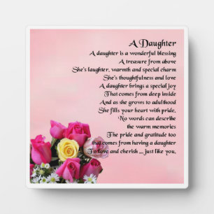 Daughter Poem Plaque - Ontwerp van Rozen Fotoplaat