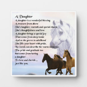 Daughter Poem Plaque - Ontwerp voor paarden Fotoplaat