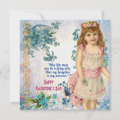 Daughter/Princess Rustic Floral  Valentijn (Voorkant)