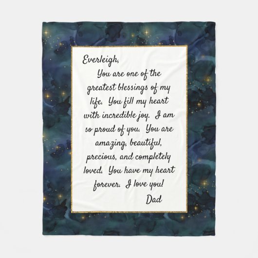 Daughter Proud van U Fleece Deken (Voorkant)