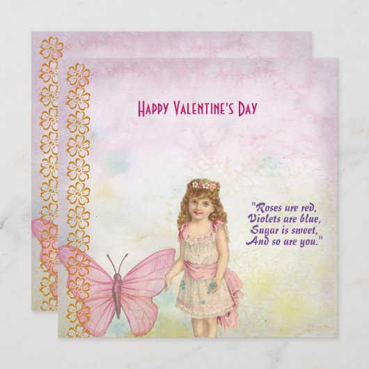 Daughter Rustic Butterfly Flora  Valentijn (Voorkant / Achterkant)