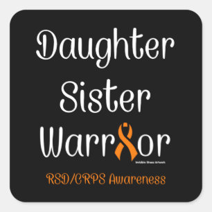 Daughter Sister Warrior.. RSD/CRPS Vierkante Sticker