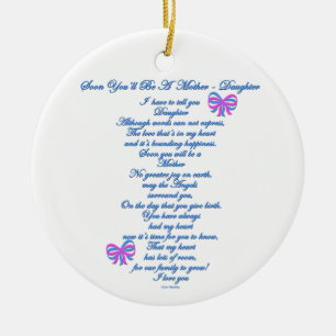 Daughter Verwacht 1e Baby Keramisch Ornament