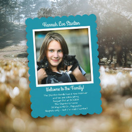 Daughter's Adoption Photo Party Invitation Kaart
