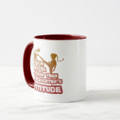 Daughter's Attitude Funny Rood en oranje Quote Mok (Voorkant links)