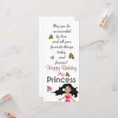 Daughter's Birthday Flat Kaart (Voorkant / Achterkant in situ)