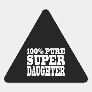 Daughters Birthday Party 100% zuivere superdochter Driehoek Sticker