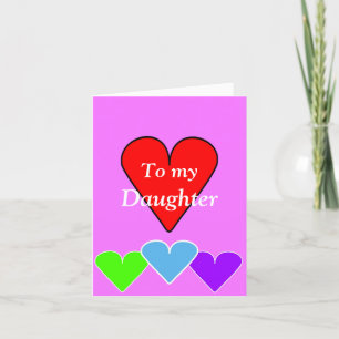 Daughter's Heart Valentijn's Day Kaart