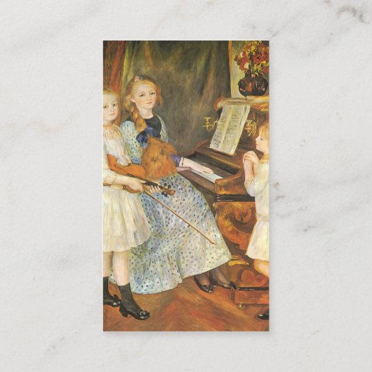 Daughters of Catulle Mendes; Pierre Auguste Renoir Visitekaartje (Achterkant)